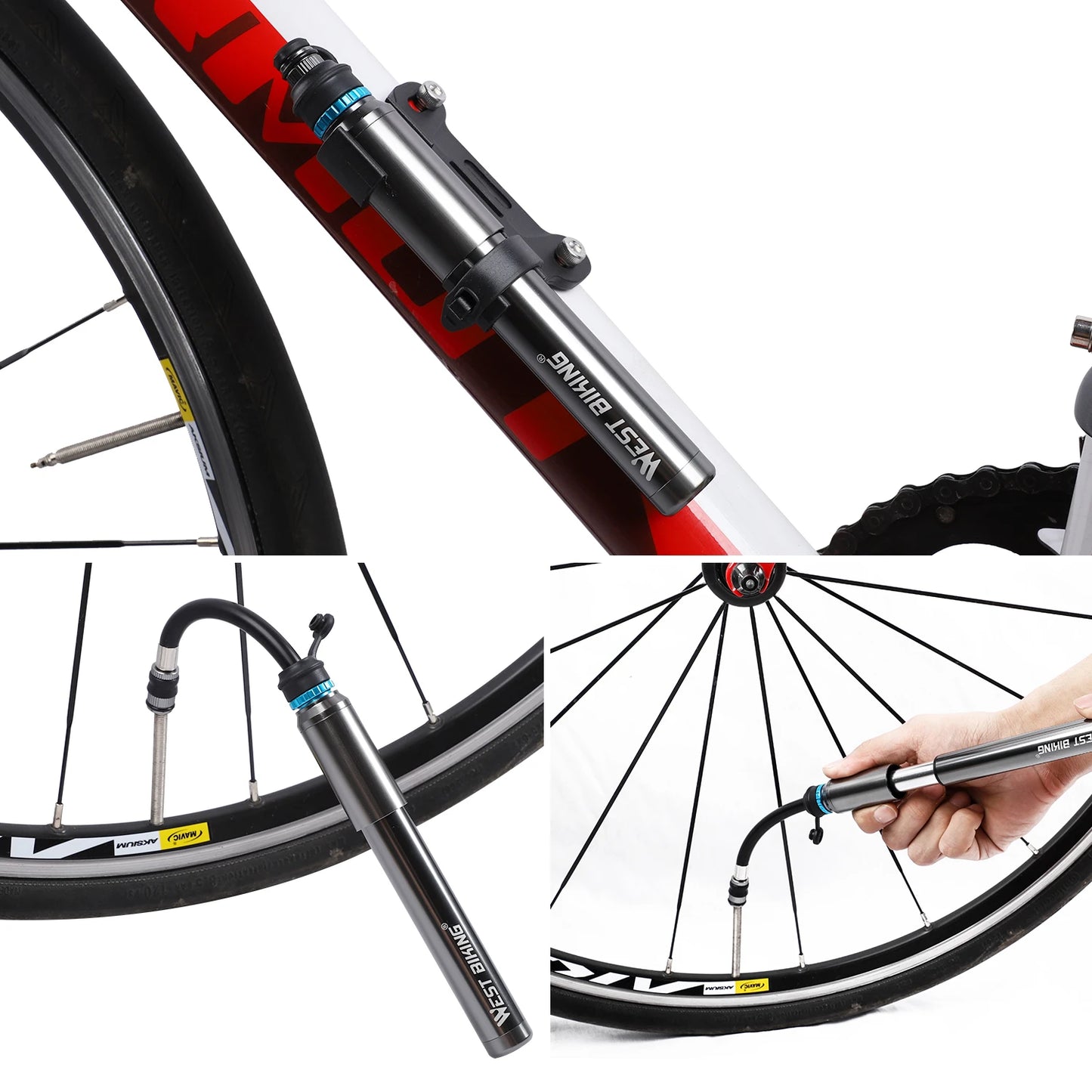 Mini Bomba portátil para Bicicleta 150psi West Biking