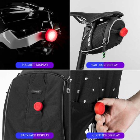 Luz Posterior para bicicleta TL905 de baterías intercambiables Rockbros