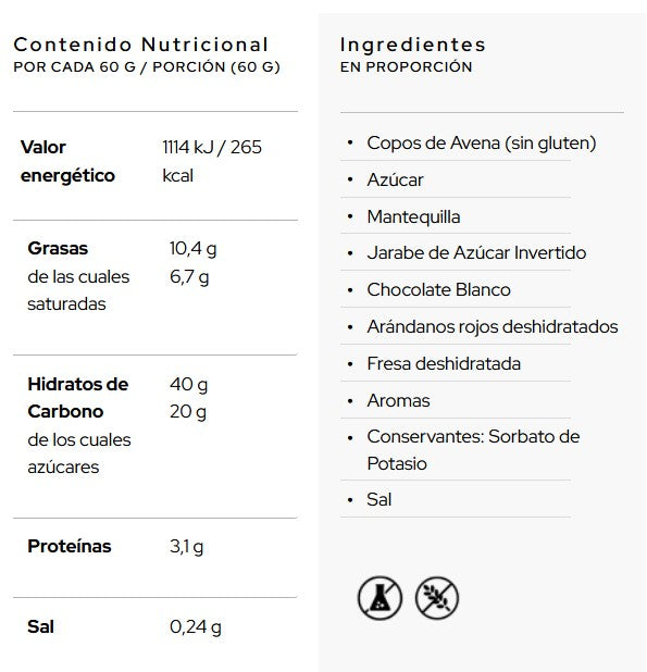 Barrita de Avena Energética · Oatcake Bar - Cheesecake