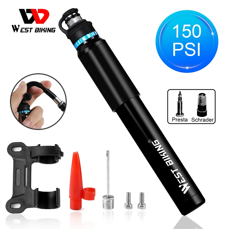 Mini Bomba portátil para Bicicleta 150psi West Biking