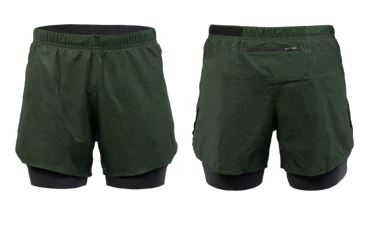 SHORT RUNNING DE HOMBRE HYBRID DARK GREEN SUAREZ