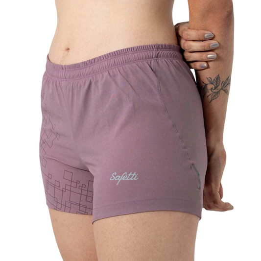 SHORT RUNNING DE DAMA SEMPLICITÁ BERRY MILK SAFETTI