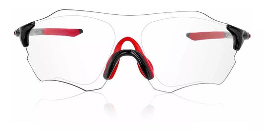 Lentes para Ciclismo Cristal Transparente negro con rojo