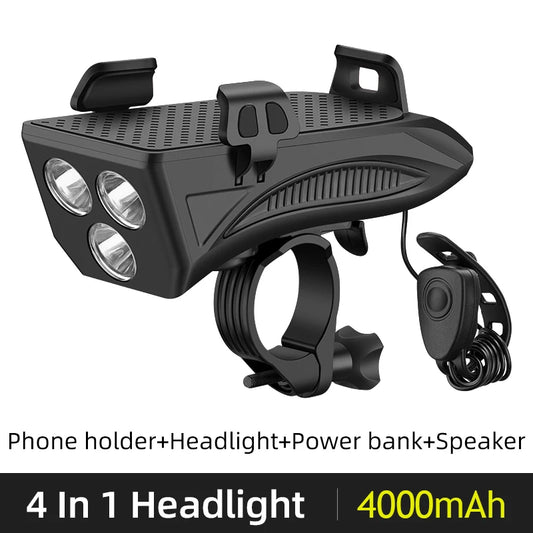 Luz Delantera para manillar de bicicleta 4 en 1 Rockbros