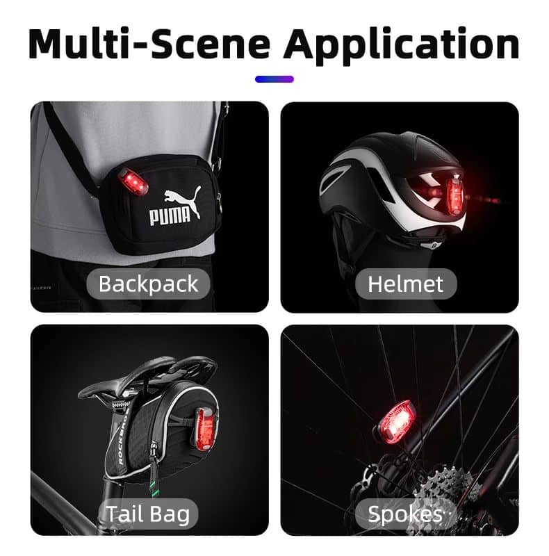 Luz Posterior para bicicleta ZPWD-1 de baterías intercambiables Rockbros