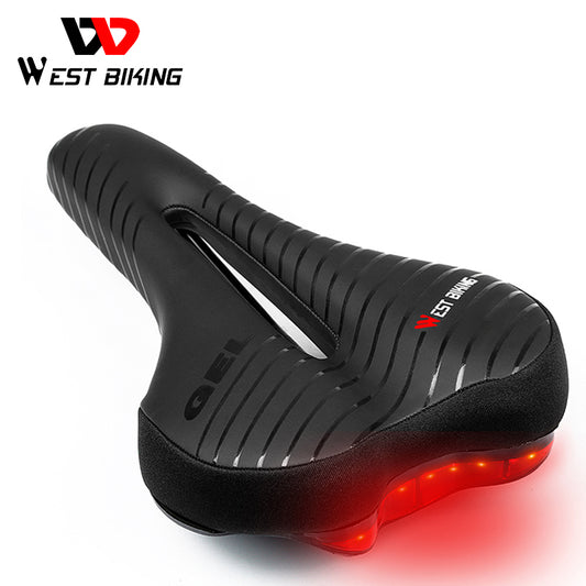 Sillín para Bicicleta West Biking con luz trasera para MTB